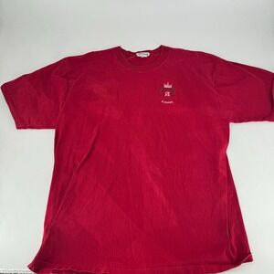 Winona Mens Red Alabama Crimson Tide Crest Embroidered T Shirt Size XL VTG